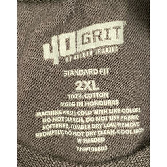 Duluth Trading Mens 40 Grit Standard Fit Short Sleeve Black Pocket Tee Size 2XL - Picture 3 of 4